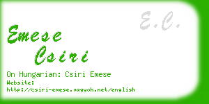 emese csiri business card